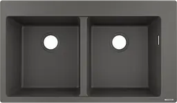 Кухонна мийка Hansgrohe S510-F770 770x510 на дві чаші 370/370 Stonegrey 43316290, Сірий