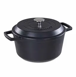 Каструля з кришкою Barazzoni Ghisa 80300202085 20 см 2.5 л чорна