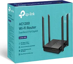 Роутер TP-LINK Archer A64 Wi-Fi 5 AC12001267 Mb/s 2.4 і 5GHz 2 діапазони - мініатюра 5