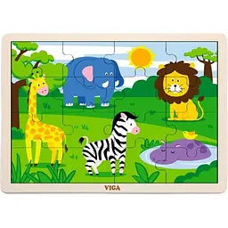 Дерев'яний пазл Viga Toys В Африці 16 елементів (51449)