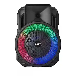 Портативна Bluetooth колонка RIAS RX-8135W 8" RGB валіза з караоке 10W Black - мініатюра 2