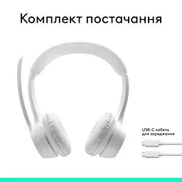 Навушники Logitech Zone 300 Bluetooth Off-White (981-001417) - мініатюра 10