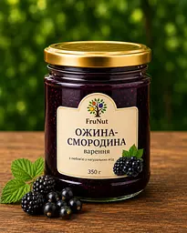 Варення ожина-смородина FruNut 350 г