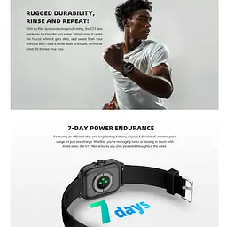 Смарт-годинник Smart Watch Black Shark GT-3 Neo Black 2.01 (296x240) TFT 250 мА·год - мініатюра 8