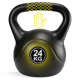 Гиря вінілова Cornix 24 кг XR-0434 Black - мініатюра 4