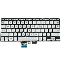 Клавіатура для ноутбука ASUS (X430 series) rus, silver, без кадру, підсвічування клавіш - мініатюра 2