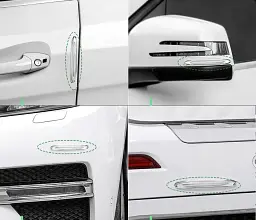 Захисні смужки накладки для автомобіля Baseus Streamlined car door bumper strip CRFZT-02 4 шт. - мініатюра 5