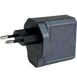Зарядний адаптер Remax RP-U108 65W 1A+2C швидка зарядка GaN RP-U108 2xType-C + 1xUSB-A Чорний