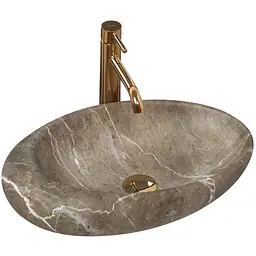 Умивальник Rea Roxy B stone nature накладний REA-U6650, Сірий