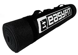 Килимок для йоги та фітнесу EasyFit ПВХ (PVC) Чорний (EF-1918-B) - мініатюра 3