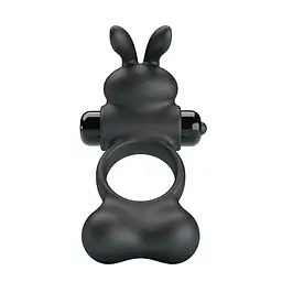 Ерекційне кільце Pretty Love Vibrant Penis Ring Yusuf Black - мініатюра 3