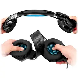 Ігрові навушники REAL-EL GDX-7500 Black/Blue (EL124100015) [112554] - мініатюра 5