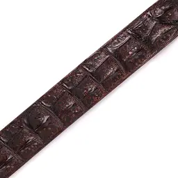 Ремінь-автомат з натуральної шкіри крокодила (каймана) коричневий CROCODILE LEATHER 18235 120 см - мініатюра 10