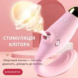 Вібратор I’MCUM Heat Fox з вакуумною стимуляцією та підігрівом Рожевий (IM-KXY236) - мініатюра 8