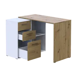 Офісний стіл Doros T8 Білий/Дуб Артізан 100х83х75 (41516060) - мініатюра 6