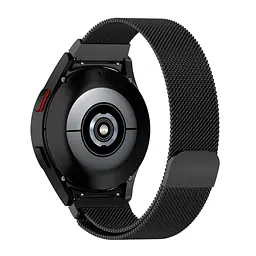 Ремінець для Samsung Galaxy Watch 4 Classic 42mm - чорний Watchbands Milanese Loop ширина кріплення 20мм металевий (WB00S4MMILANESE4BLACK442) - мініатюра 2