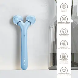 Ролик для обличчя Geske Sonic Facial Roller електронний звуковий 4 в 1 аквамарин - мініатюра 5