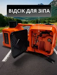 Електричний домкрат 12V 3в1 з компрессором та ліхтарем ( 5 тонни, 180W) вбудованим насосом для підкачки шин - мініатюра 13