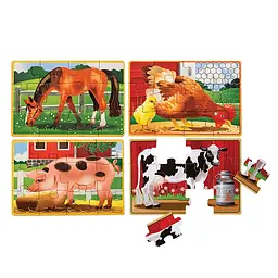 Набір з 4 пазлів Melissa&Doug Тварини на фермі (MD13793) - мініатюра 6