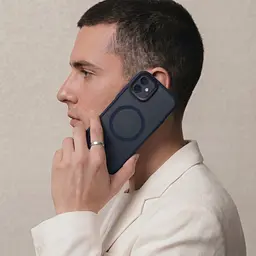Чехол для Apple iPhone 11, Uniq MagCase, синий, противоударный, панель-накладка с MagSafe, ударопрочный TPU+PC, с магнитом MagSafe, поддержка полноценной беспроводной зарядки, ArmorStandart (ARM75308) - мініатюра 5
