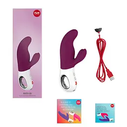 Вібратор-кролик Fun Factory MISS BI grape/white, 2 незалежні мотори, діаметр 4,2 см - мініатюра 6