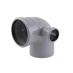 Коліно каналізаційне з відведенням TA Sewage 110х110х50, 90° TR110015