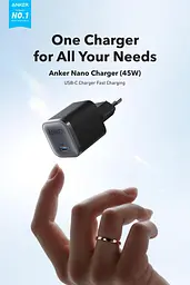 Мережевий зарядний пристрій Nano Charger - 45W USB-C Black Anker teh0022015 - мініатюра 4