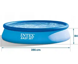 Басейн наливний 28142 Intex круглий 396*84 см, картриджним фільтром, в коробці (6941057400174) - мініатюра 4