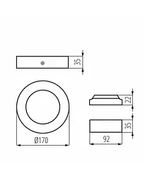 Стельовий світильник Kanlux 33535 Carsa LED 1x12W 3000K 600Lm IP20 - мініатюра 2