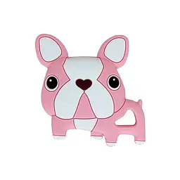 Силіконовий прорізувач "Бульдожка" MGZ-0414(Pink) рожевий, 8х1х8 см