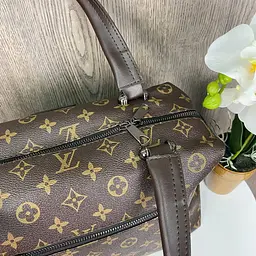 Сумка жіноча велика міська через плече містка коричнева 1097ЛВ - мініатюра 5