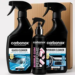 Комплект базовый уход Carbonax очистка стекла салона + автопарфюм - мініатюра 2