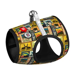 Шлея для собак WAUDOG Clothes з QR паспортом "Бетмен вінтаж" XS3 (1003-4004)