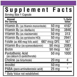 В-Комплекс 50 Bluebonnet Nutrition 100 вегетаріанських капсул - мініатюра 2