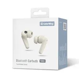 Навушники бездротові Earbuds TWS 1, Beige ColorWay teh0020128 - мініатюра 2