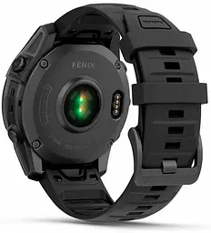 Смарт-годинник Garmin Fenix ​​E 47mm AMOLED Slate Gray Steel with Black Silicone Band (010-03025-01) - мініатюра 3