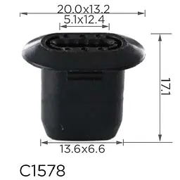 Кліпса для обшивки Renault, Peugeot, Citroen, Fiat, (OEM:7703081176, LR000080, 699796, 9621824880) (C1578)
