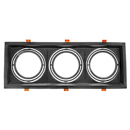 Світильник врізний поворотний Brille ML-020/3 AR111 BK 48-024 - мініатюра 4