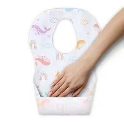 Нагрудник дитячий одноразовий м'який (10 шт/уп.) 23,5 см x 34,5 см BabyOno - мініатюра 2