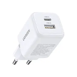 Зарядний пристрій Ugreen X514 1xUSB-C PD20W + 1xUSB GaN white (65006) - мініатюра 4