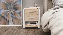 Тумба універсальна Ferrum-decor Вів'єн 2/1 50x41x40 білий ДСП Дуб Сан-Марино 16мм (FRD-104177)