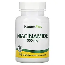 Ниацин (B-3) Niacinamide 500 mg 90 таблеток NaturesPlus vit0005302