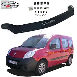 Дефлектор капоту мухобійка для Renault Kangoo 2008-2013 Євро Кріплення (Vip Tuning) RL17 - мініатюра 2