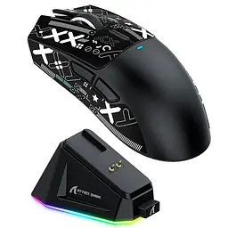 Комп'ютерна миша Attack SHARK X11 бездротова, ігрова, PAW3311, 22000 DPI 2,4G+Bluetooth Black - мініатюра 2