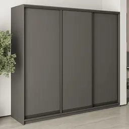 Шафа-купе тридверна MebelStar Стандарт BG 3ДСП 230x60x210 см Антрацит (MBS-8243)