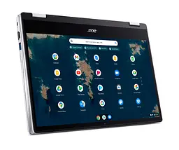 Ноутбук Acer Chromebook Spin CP314-1HN 14' FHD IPS, Intel C N4500, 8GB, F128GB, UMA, ChromeOS, сріблястий (NX.AZ3EU.002) - мініатюра 6