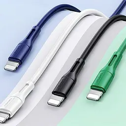 Кабель Usams U68 USB-A to Lightning 2A 1m White (SJ500USB02) [70881] - мініатюра 3