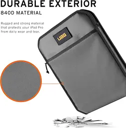 Чохол-сумка UAG Shock Sleeve Lite для Apple iPad Pro 13 2024/2025 / iPad Pro 12.9 2020/2021/2022 / iPad Air 13 2024/2025 Grey (982400113030) - мініатюра 8