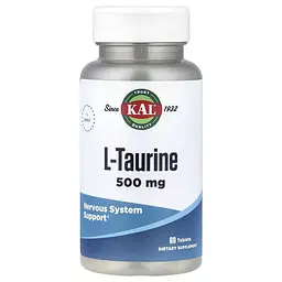 Таурин L-Taurine 500 mg 60 таблеток KAL vit0004870