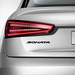 Емблема напис SONATA для Hyundai Чорна 17х222 мм метал на скотчі (OEM: 86310-3K010) - мініатюра 2